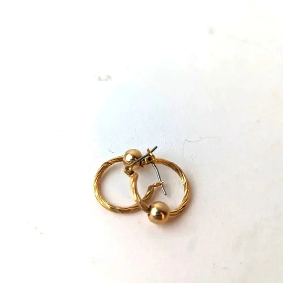 Faux Gold Hoop Earrings - Picture 1 of 1